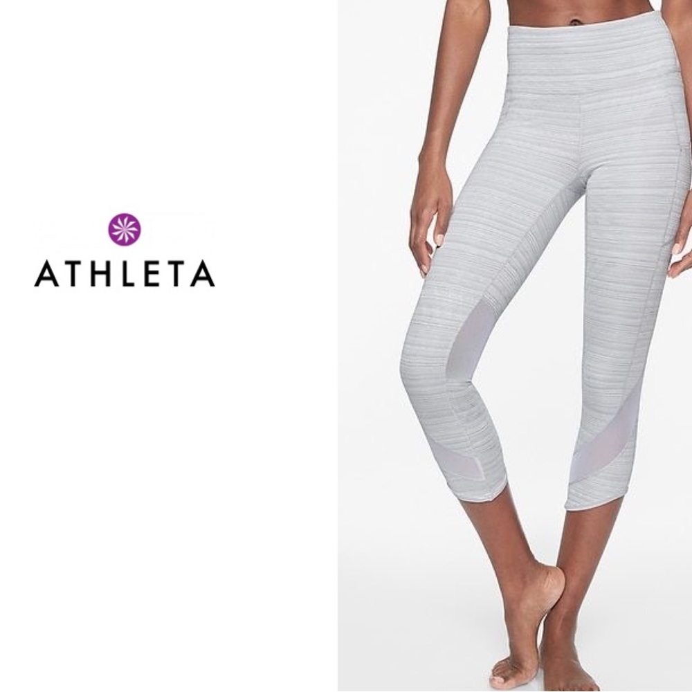 Athleta Chat to Town Jacquard Mesh leggings